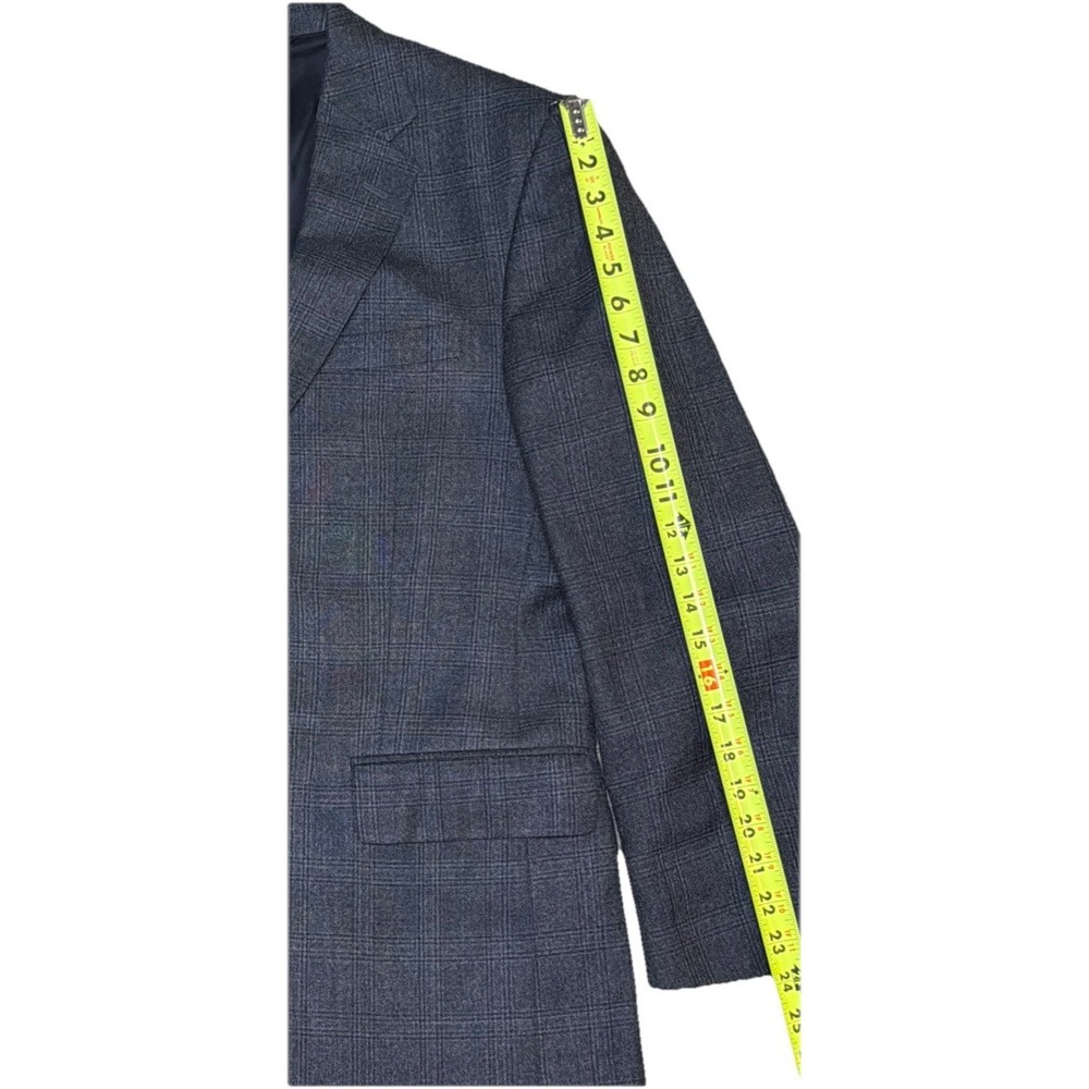 Jos A Bank Blazer Mens 38R Gray‎ Silk Wool Tailored Traveler's Collection Blazer - Picture 4 of 10